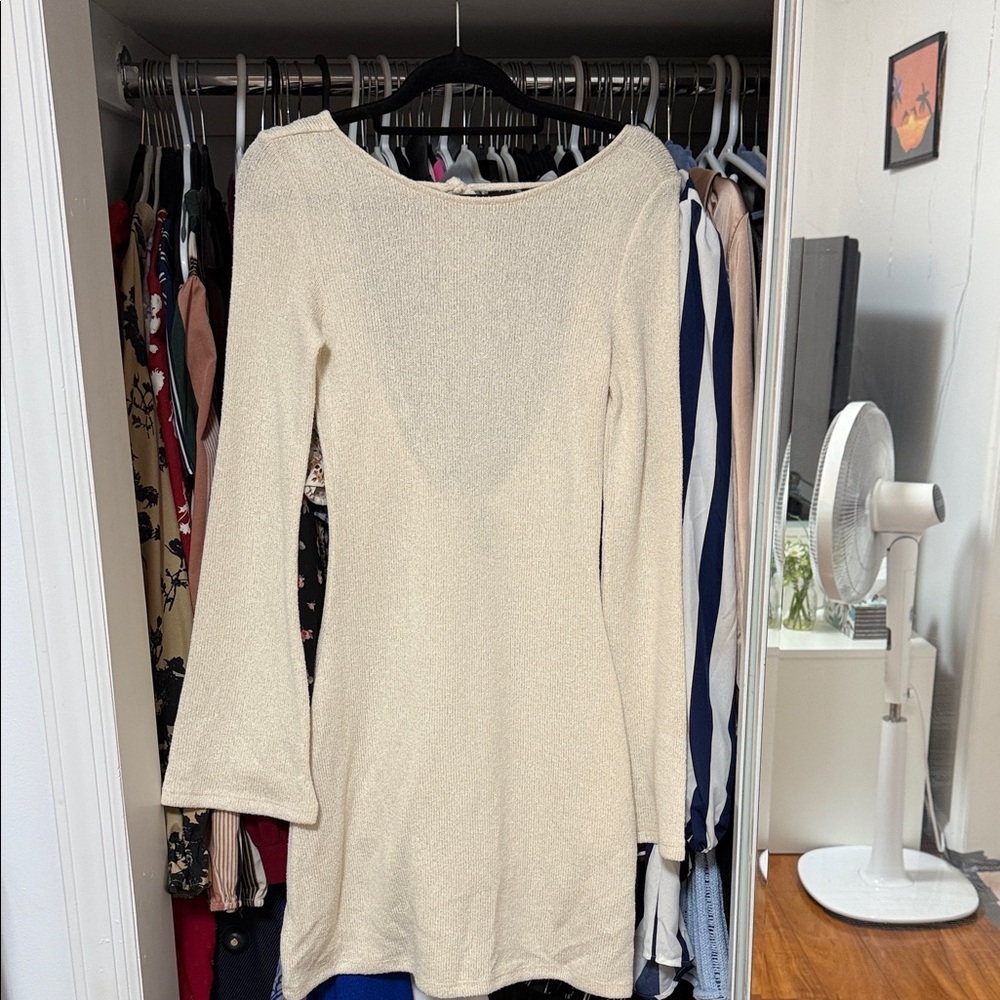 H&M Cream Backless Dress